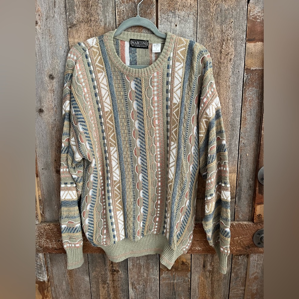 So cool vintage Marconi vintage sweater men’s Large
